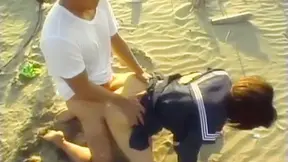 Gorgeous Asian nympho Minami Kojima enjoys a nasty fuck on the beach