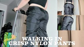 Walking In Crisp Nylon Windpants