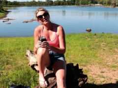 Amateur travesty outdoor solo