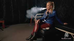 Smoking on the footrest II FHD MP4