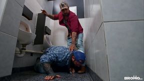 Markus Kage Licks Ryan Bones'_ Boots Before Riding His Big Dick &amp_ Taking His Cum On His Hat - Men