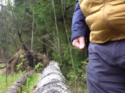Enjoy the natural landscape while peeing