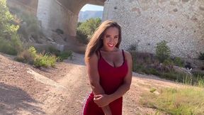 outdoor pov blowjob and i swallow a lot of cum, briana moon