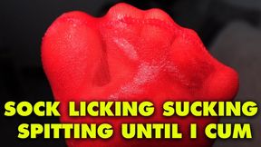 SOCK LICKING SUCKING SPITTING UNTIL I CUM - HD MOV