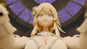 Futanari Lumine Gives Furina a Mouth Cumflation Before Fucking Her