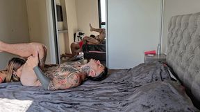 Amateur Couple Have Sex in the Morning. Double Penetration.