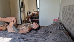 Amateur Couple Have Sex in the Morning. Double Penetration.