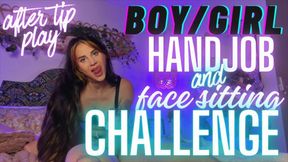 BG HANDJOB FACE SITTING MILKING CHALLENGE