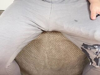 Massive schlong cum in panties hands free compilation