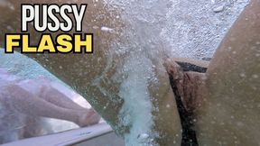 Flashing my pussy in front of a student in public swimming pool and helps me masturbate - it&#039;s very risky with people near