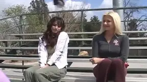 Lesbians Cindy with Nadia and Nautica share a cock