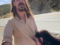 Roadside public blowjob from tattooed hottie Mag Numb