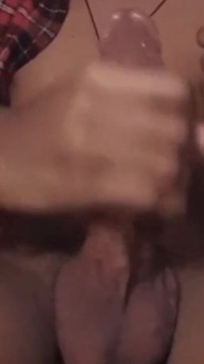 Big Black Cock Intense Jerking Until Huge Load - Bedroom Solo Masturbation