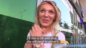 PublicAgent She gets spit-roasted outdoors to get reality TV job