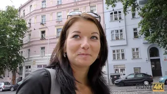 Young Czech teen Denisse enjoys paid sex with an adventurer in Prague