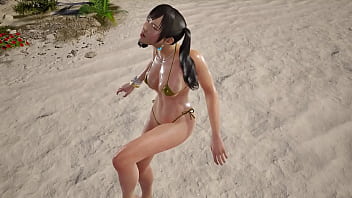 Xiaoyu's Golden Honey Pot Dripping Wet in Tiny Bikini, Ryu's Thirsty Hands Can't Resist