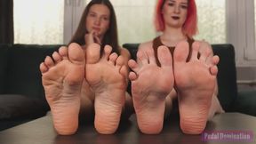 Naughty Duo Bare Soles Tease - 4K MP4
