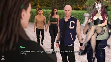 Playful Fox Redhead in see through bra and stockings gets her big tits teased by gamer girl
