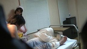 Naughty Japanese Nurse Tempts Guy With Ward Handjob Seduction