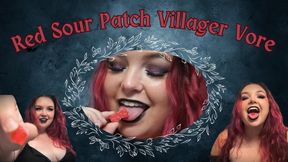 Red Sour Patch Villager Vore