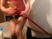Swed crossdresser cleaning Livingroom is needed Vol:1