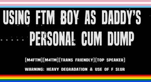 DADDY DESTROYS FTM FAGGOT CUMDUMP RAW GUSHING CREAMPIE