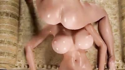 Hung She Ada showers lesbian with cum