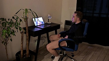 Office Daddy gets Blowjob from a Good Boy