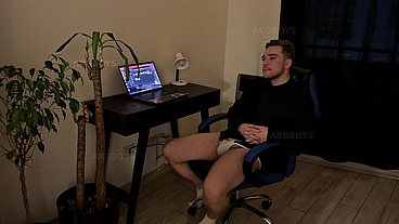 Office Daddy gets Blowjob from a Good Boy