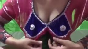 Simran Playing with her Huge milky boobs