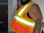 Construction worker jerking off