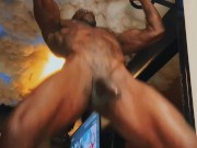 Working Out 🏋️‍♀️ BIG DICK Swinging doing pull ups! Onlyfans @CesarBelifonteUncut