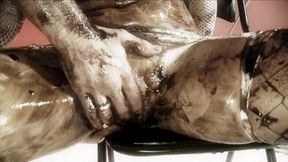 Jodi James gets covered in chocolate and sucks big dick