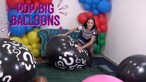 Mirella Big 40" and 25" Balloons Pop Time