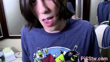 Pissing on his lover in bed