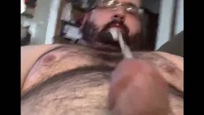 Fat Bear Gets a Handjob from a Big-Cocked Amateur