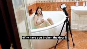 Caught a perverted peeper porking my roommate in raw DP