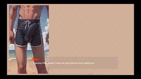 My New Girlfriend Taboo Hentai Game Ep.27 Accidental Boner at the Beach After Sexting My GF!