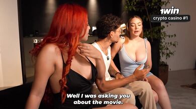 BISEXUAL THREESOME! - My friend and her boyfriend know how to entertain me.