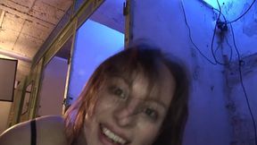 Brunette slut gets used by two thick cocks