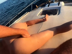 My girlfriend was naked sunbathing until she got too horny