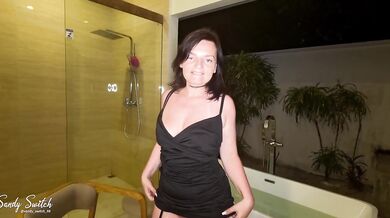 A Slut Gets Fucked Hard in a Cheap Motel with Big Tits and Black Stockings