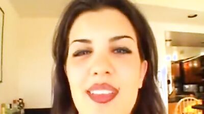 Hot Persian Babe Handles two Dicks