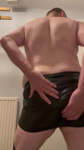 Julian Sharp with Black Stockings on