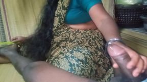 Indian  Tamil Wife Sucks Her Husband Cock to Cool Him up