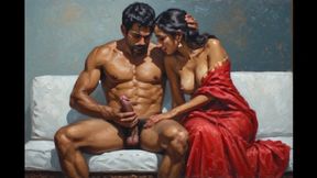 Naught neighbour aunty teaches teen collage boy how to fuck her and how to have a great sex