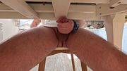My friend is repairing a sofa in shorts 💦