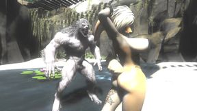 The Legend of the Furry Monster's Big Cock
