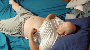 Chubby Guy Strips and Cums