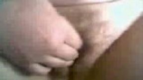 Fluffy teen with extra hairy pussy reaches orgasm while chatting with me